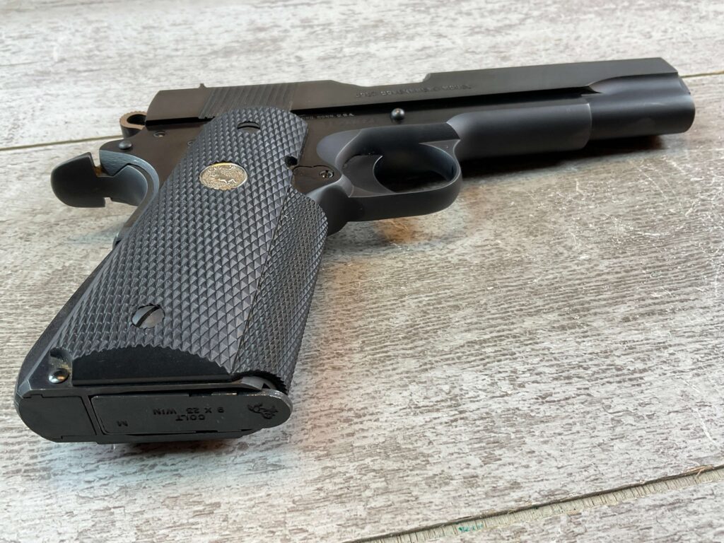 COLT GOVT MODEL 1911A1 MKIV SERIES 80 9X23 WIN SEMI AUTO PISTOL, JAMES EARL JONES COLLECTION #5-10848