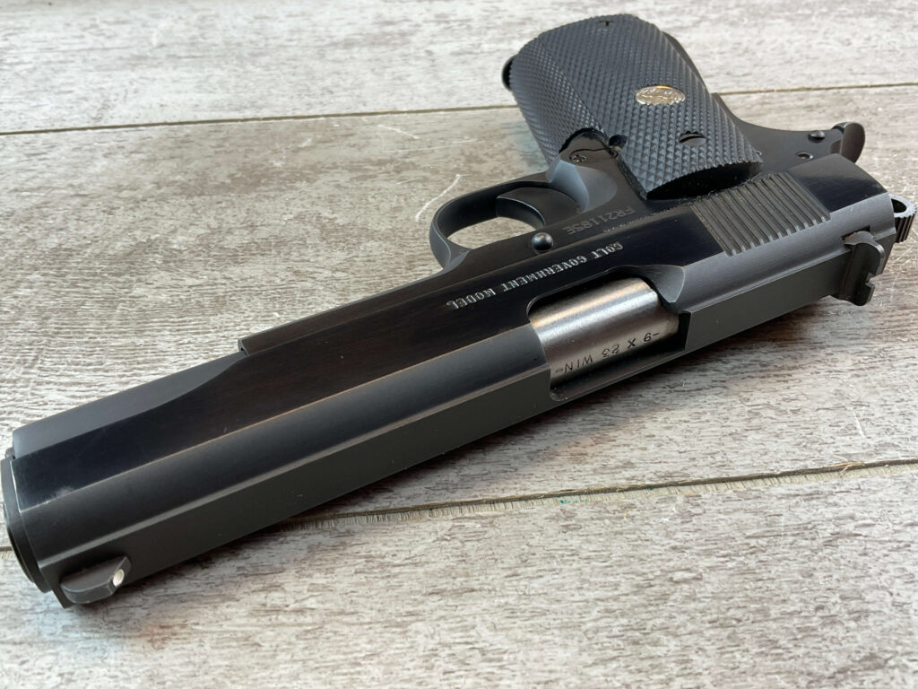 COLT GOVT MODEL 1911A1 MKIV SERIES 80 9X23 WIN SEMI AUTO PISTOL, JAMES EARL JONES COLLECTION #5-10848