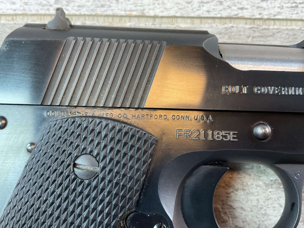 COLT GOVT MODEL 1911A1 MKIV SERIES 80 9X23 WIN SEMI AUTO PISTOL, JAMES EARL JONES COLLECTION #5-10848