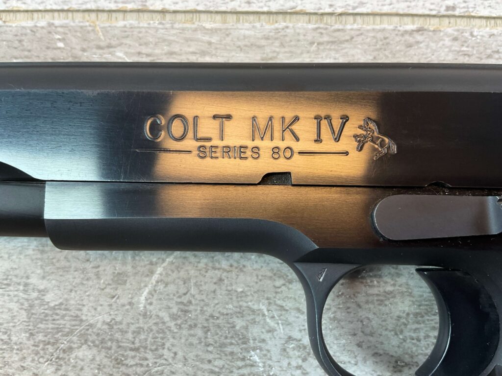 COLT GOVT MODEL 1911A1 MKIV SERIES 80 9X23 WIN SEMI AUTO PISTOL, JAMES EARL JONES COLLECTION #5-10848