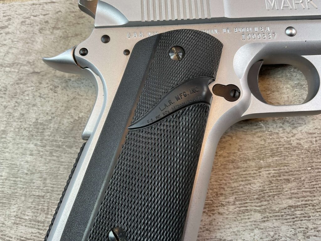 L.A.R. MANUFACTURING GRIZZLY .50 ACTION EXPRESS MARK V SEMI AUTO PISTOL, JAMES EARL JONES COLLECTION, RARE #5-10851