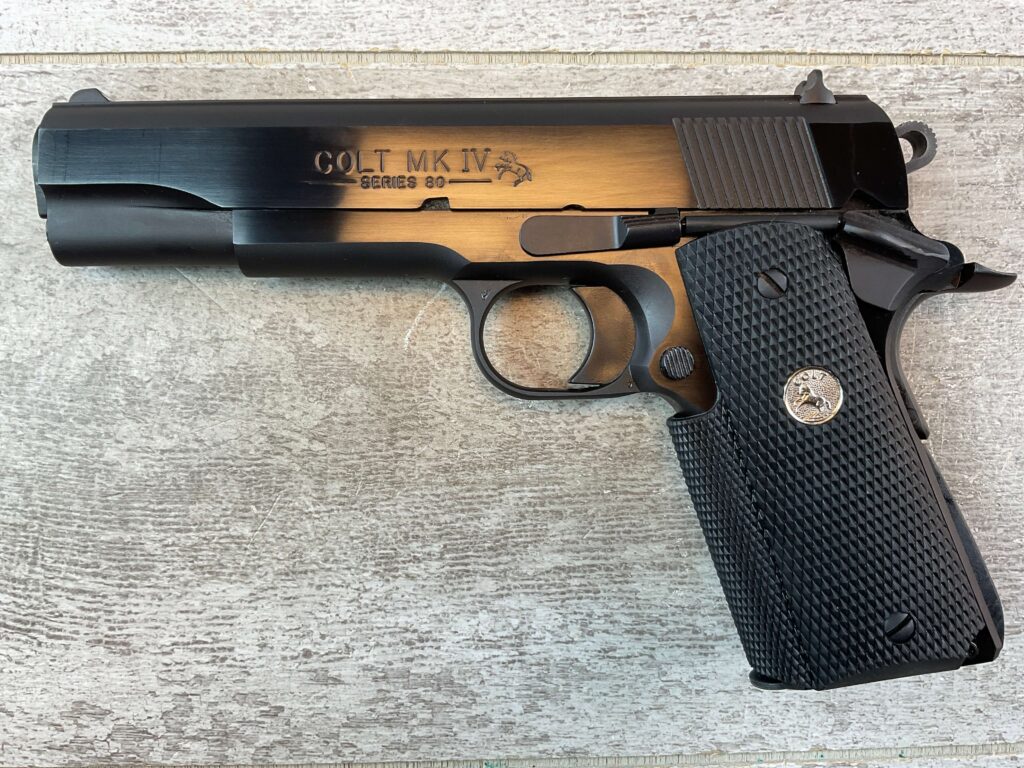 COLT GOVT MODEL 1911A1 MKIV SERIES 80 9X23 WIN SEMI AUTO PISTOL, JAMES EARL JONES COLLECTION #5-10852