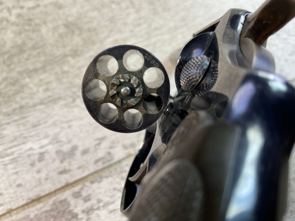 SMITH & WESSON S&W LADYSMITH .22 BLUED REVOLVER, JAMES EARL JONES COLLECTION, C&R FFL #5-10890