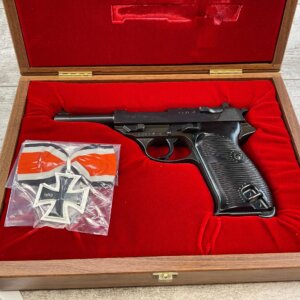MAUSER byf 43 P38 W/ DISPLAY BOX & PAPERWORK FROM MITCHELL'S MAUSERS #5-12003