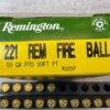 REMINGTON 221 REM FIREBALL, 50 GR. PTO SOFT POINT, KLEANBORE PRIMING AMMO, QTY 15 #5-11125