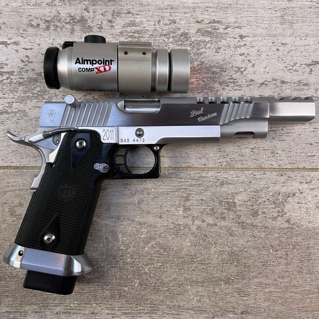 STI CUSTOM BUL M-5 2011 .38 SUPER COMPETITION SEMI AUTO PISTOL, JAMES EARL JONES COLLECTION #5-10905