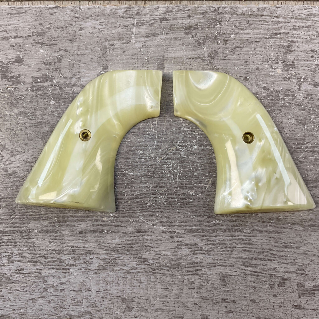 AJAX CUSTOM GRIPS COLT S A ARMY, WHITE PEARLITE COLORED GRIPS #5-11611