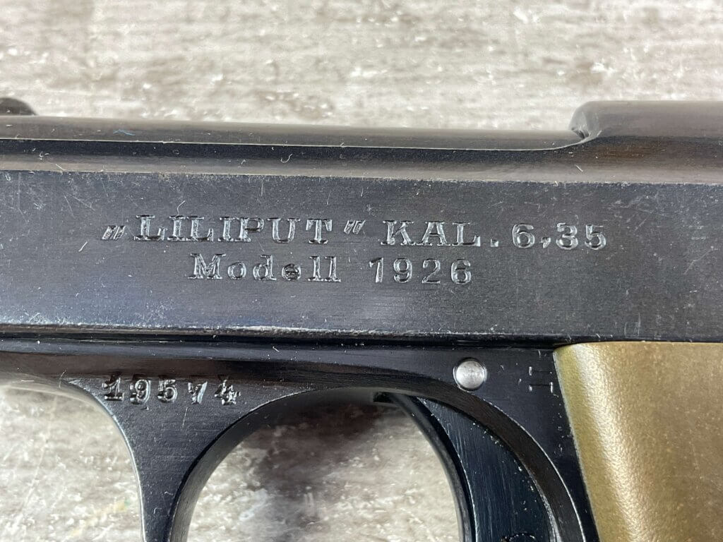 LILIPUT MODEL 1926 .25ACP SEMI AUTO POCKET PISTOL, JAMES EARL JONES COLLECTION, MINTY #5-10908