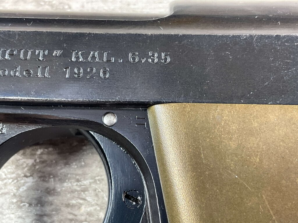 LILIPUT MODEL 1926 .25ACP SEMI AUTO POCKET PISTOL, JAMES EARL JONES COLLECTION, MINTY #5-10908